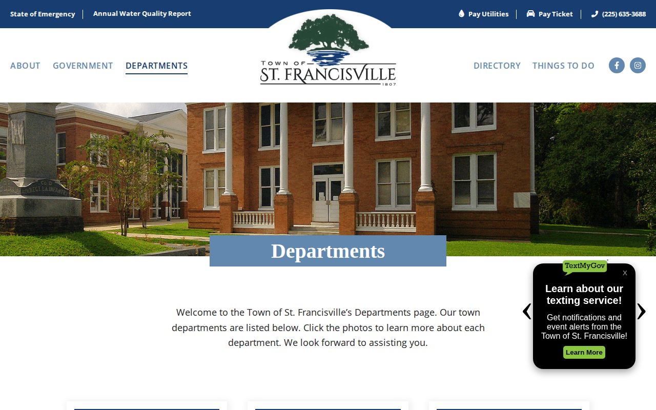 St. Francisville Police Department official arrest-record source page